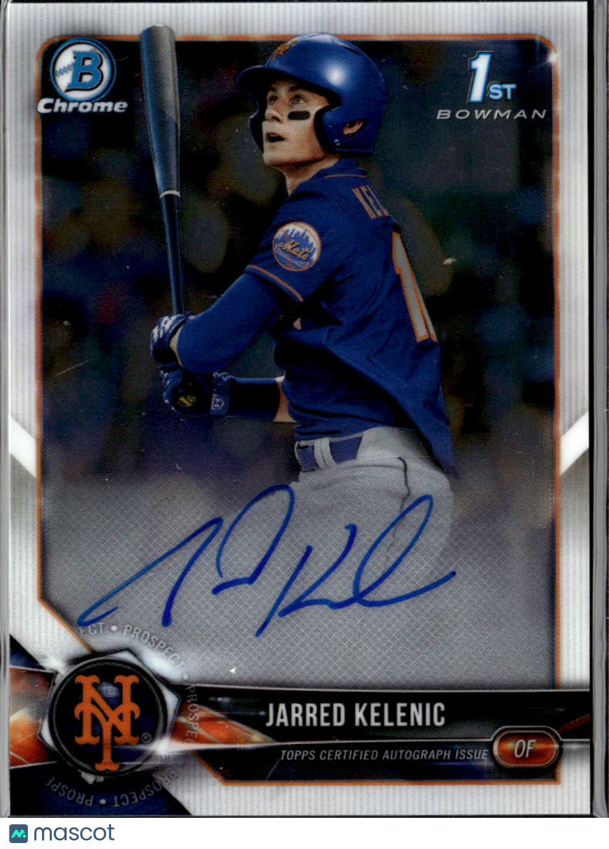 Jarred Kelenic 2018 Bowman Chrome 1st Auto Autograph RC New York Mets