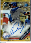 Diego Cartaya 2019 Bowman Chrome 1st GOLD Auto Autograph 47/50 LA Dodgers