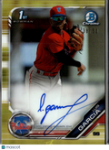 Luis Garcia 2019 Bowman Chrome 1st GOLD Auto Autograph /50 Philadelphia Phillies