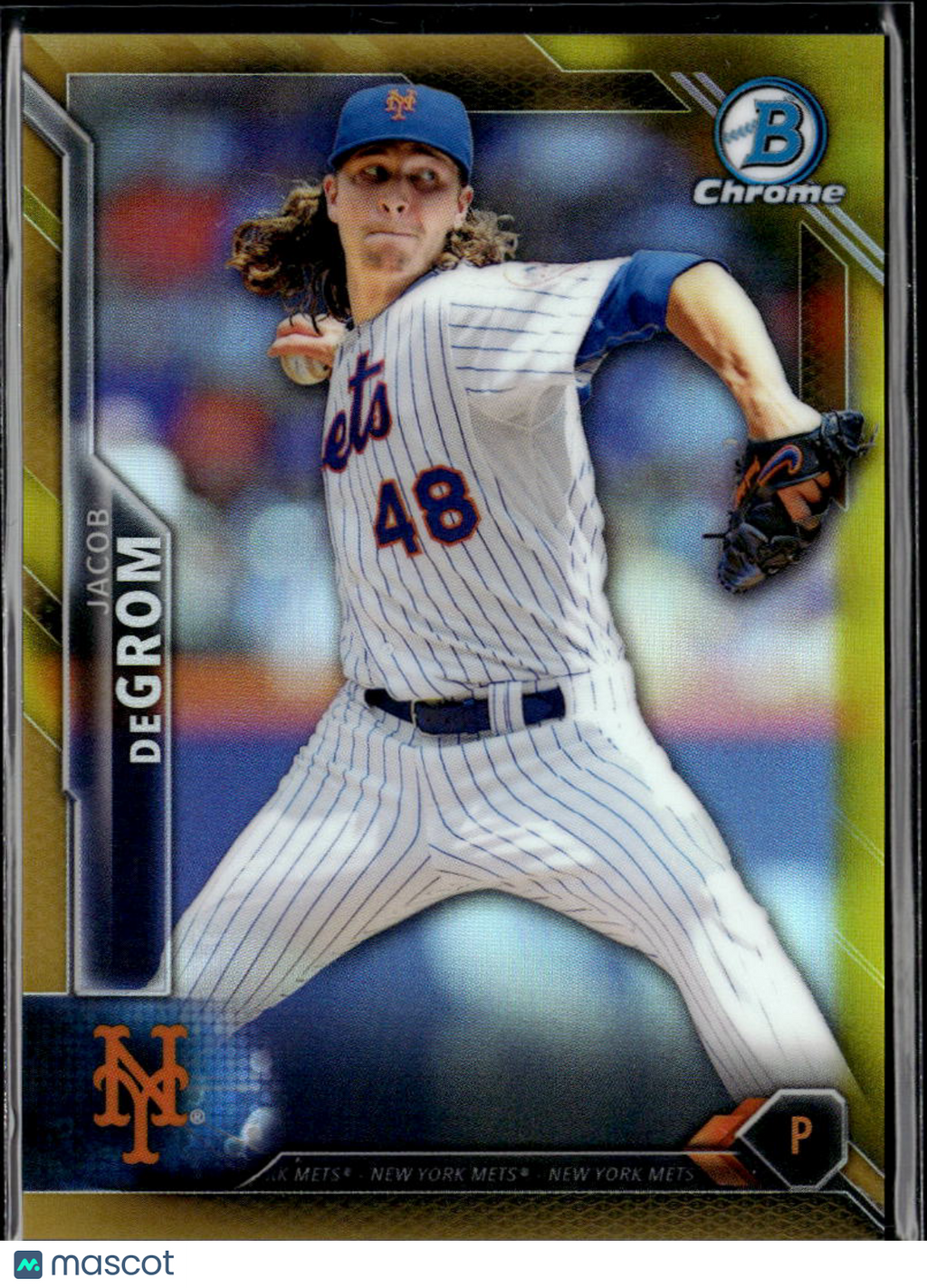 Jacob deGrom 2016 Bowman Chrome GOLD Refractor 39/50 New York Mets