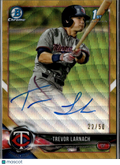 Trevor Larnach 2018 Bowman Chrome 1st GOLD Auto Autograph 22/50 Minnesota Twins