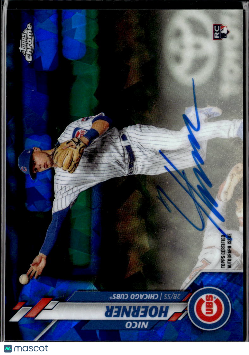 Nico Hoerner 2020 Topps Chrome Sapphire Auto Autograph RC Chicago Cubs