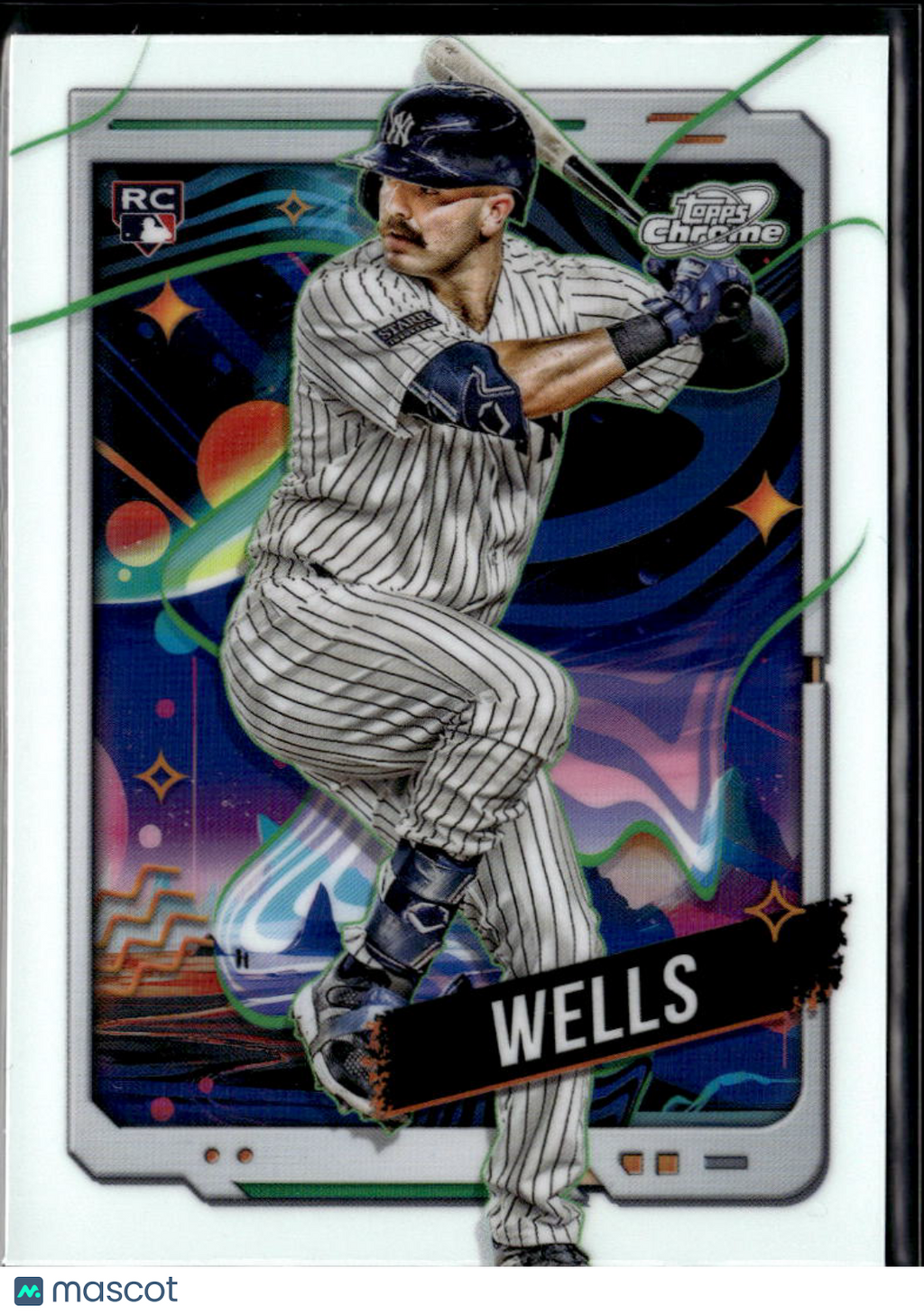 Austin Wells 2024 Topps Chrome Cosmic White Hole SSP Rookie RC New York Yankees