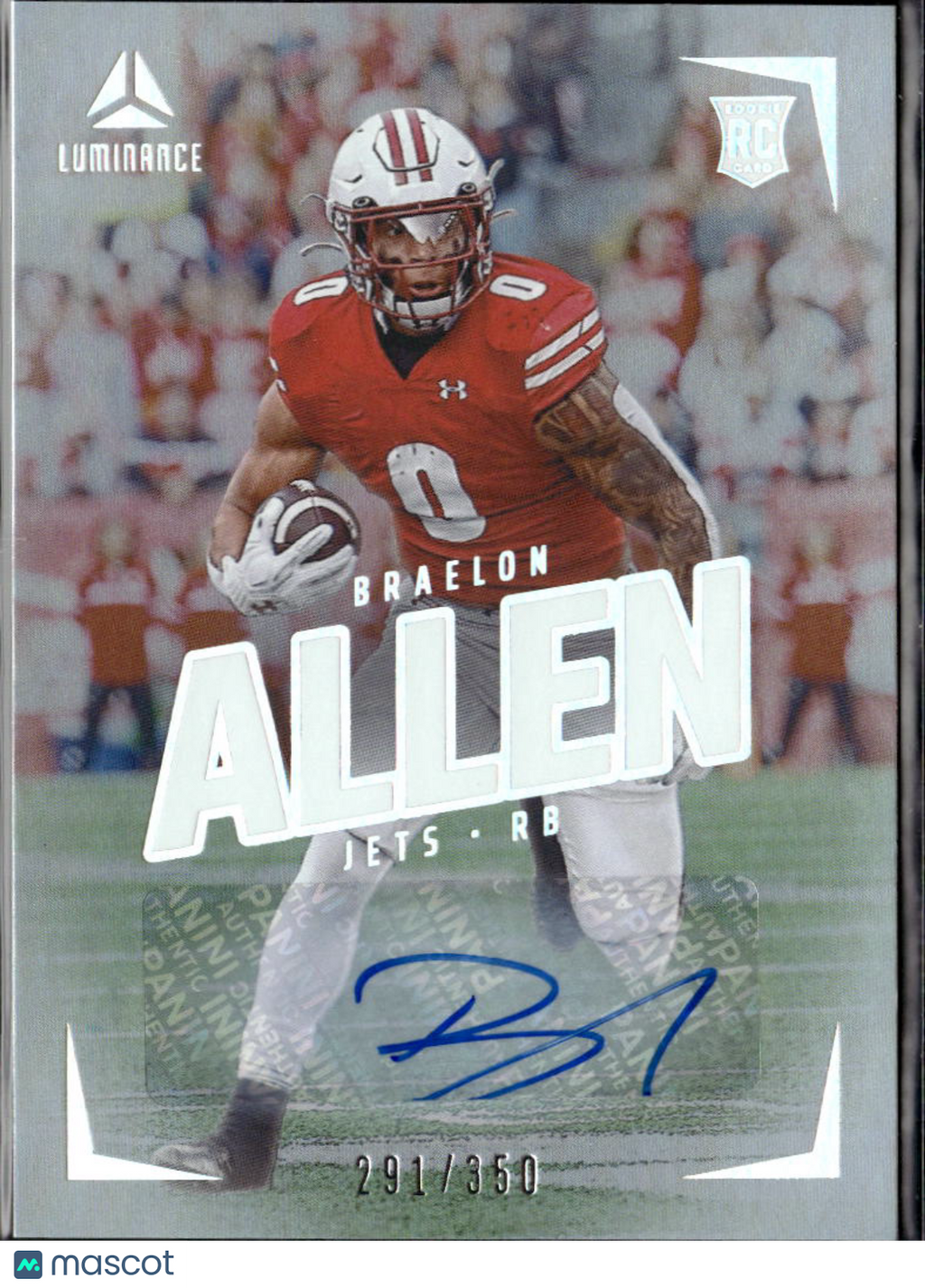 Braelon Allen 2024 Luminance Auto Autograph RC 291/350 New York Jets