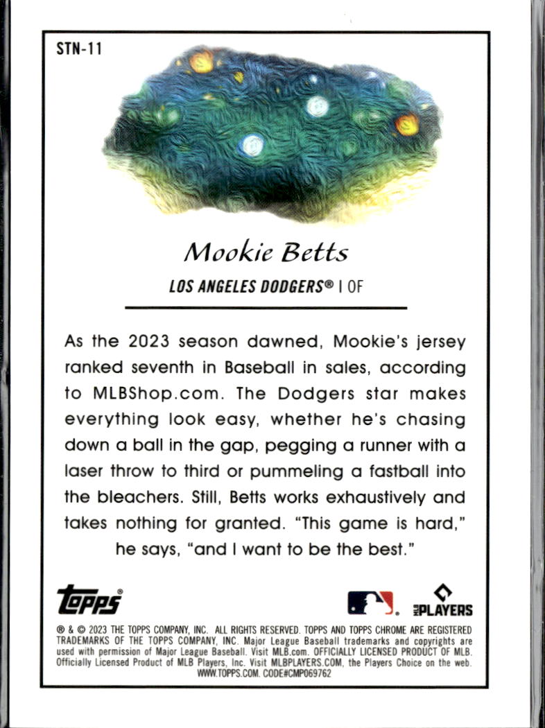 Mookie Betts 2023 Topps Chrome Starry Night SSP Los Angeles Dodgers