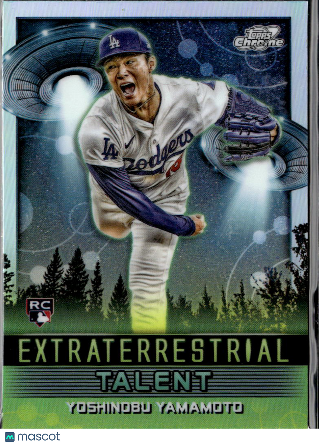 Yoshinobu Yamamoto 2024 Topps Chrome Cosmic Extraterrestrial Talent RC Dodgers