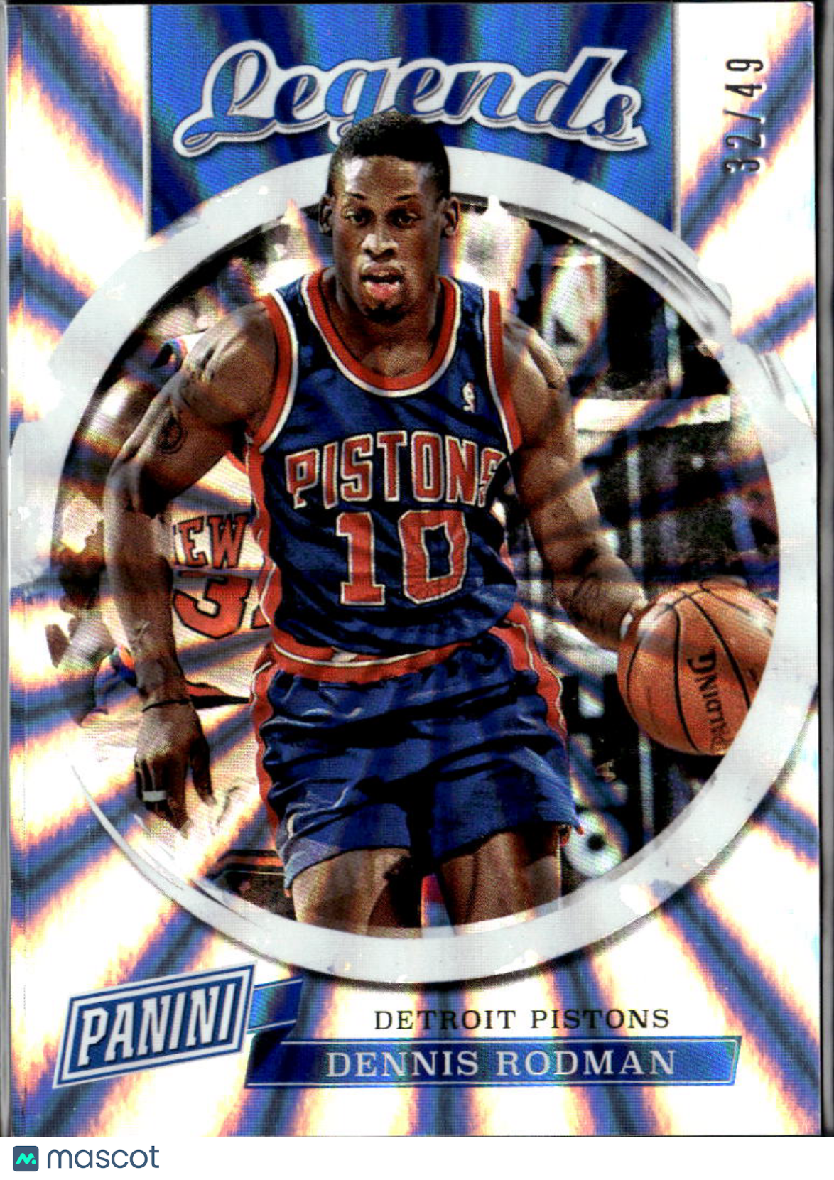 Dennis Rodman 2018 Panini The National Legends Holo 32/49 Detroit Pistons