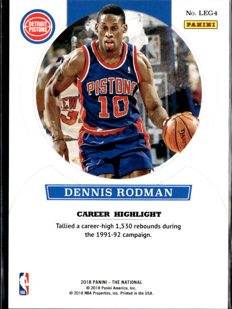 Dennis Rodman 2018 Panini The National Legends Holo 32/49 Detroit Pistons
