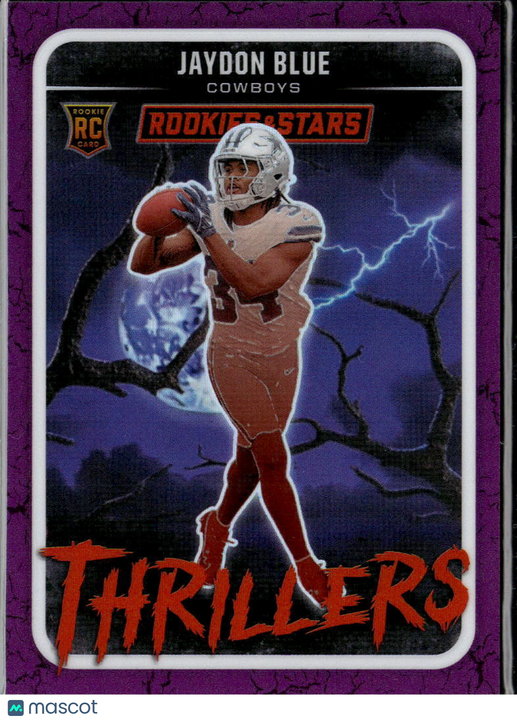 Jaydon Blue 2025 Rookies & Stars Thrillers RC Purple 1/35 Dallas Cowboys