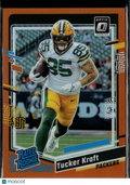 Tucker Kraft 2023 Optic Rated Rookie Orange Prizm RC 57/249 Green Bay Packers