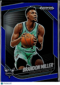 Brandon Miller 2024-25 Prizm Black Blue Prizm 149/199 Charlotte Hornets
