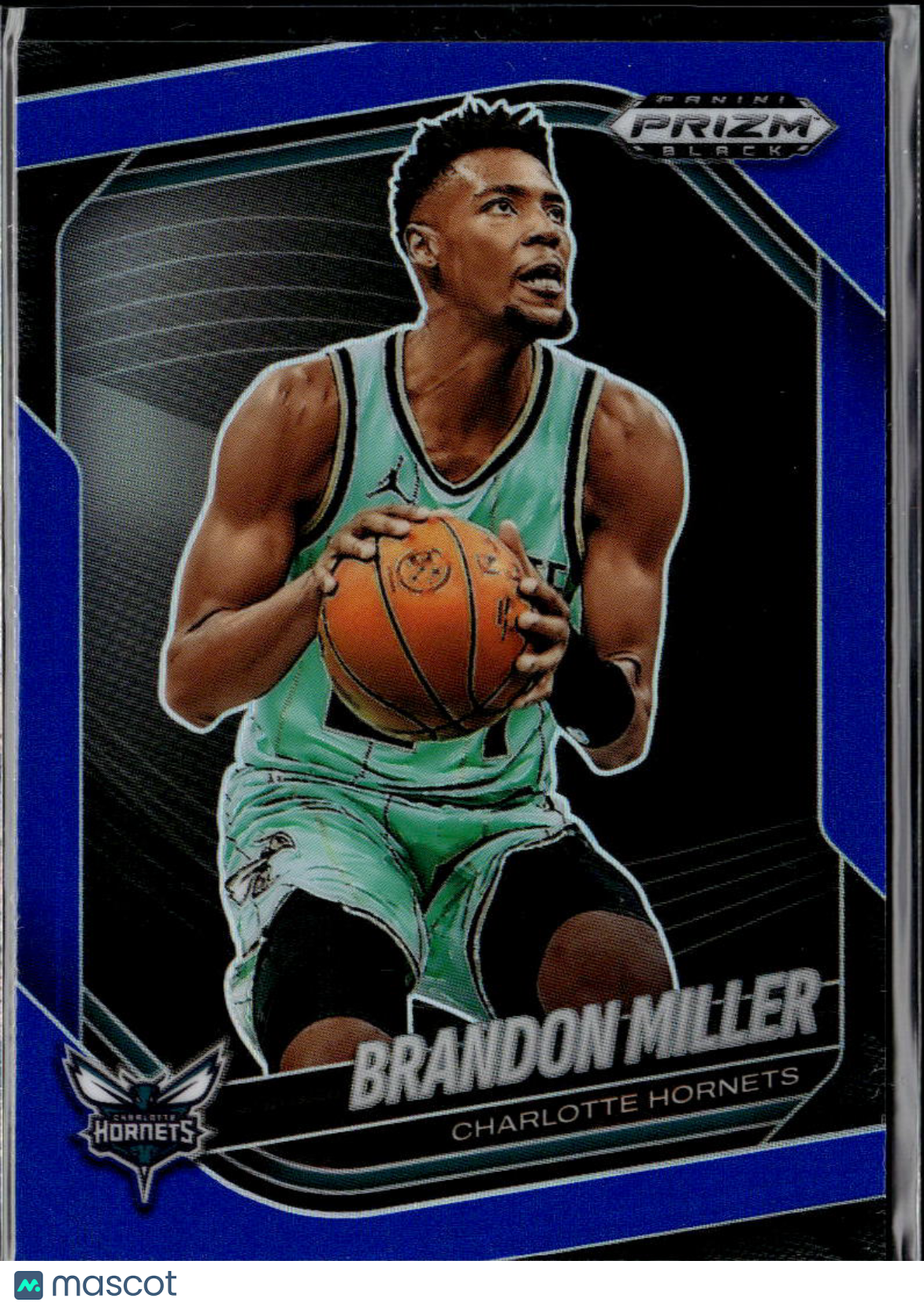 Brandon Miller 2024-25 Prizm Black Blue Prizm 149/199 Charlotte Hornets