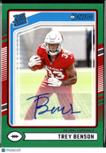 Trey Benson 2024 Donruss Rated Rookie Green Auto Autograph Arizona Cardinals