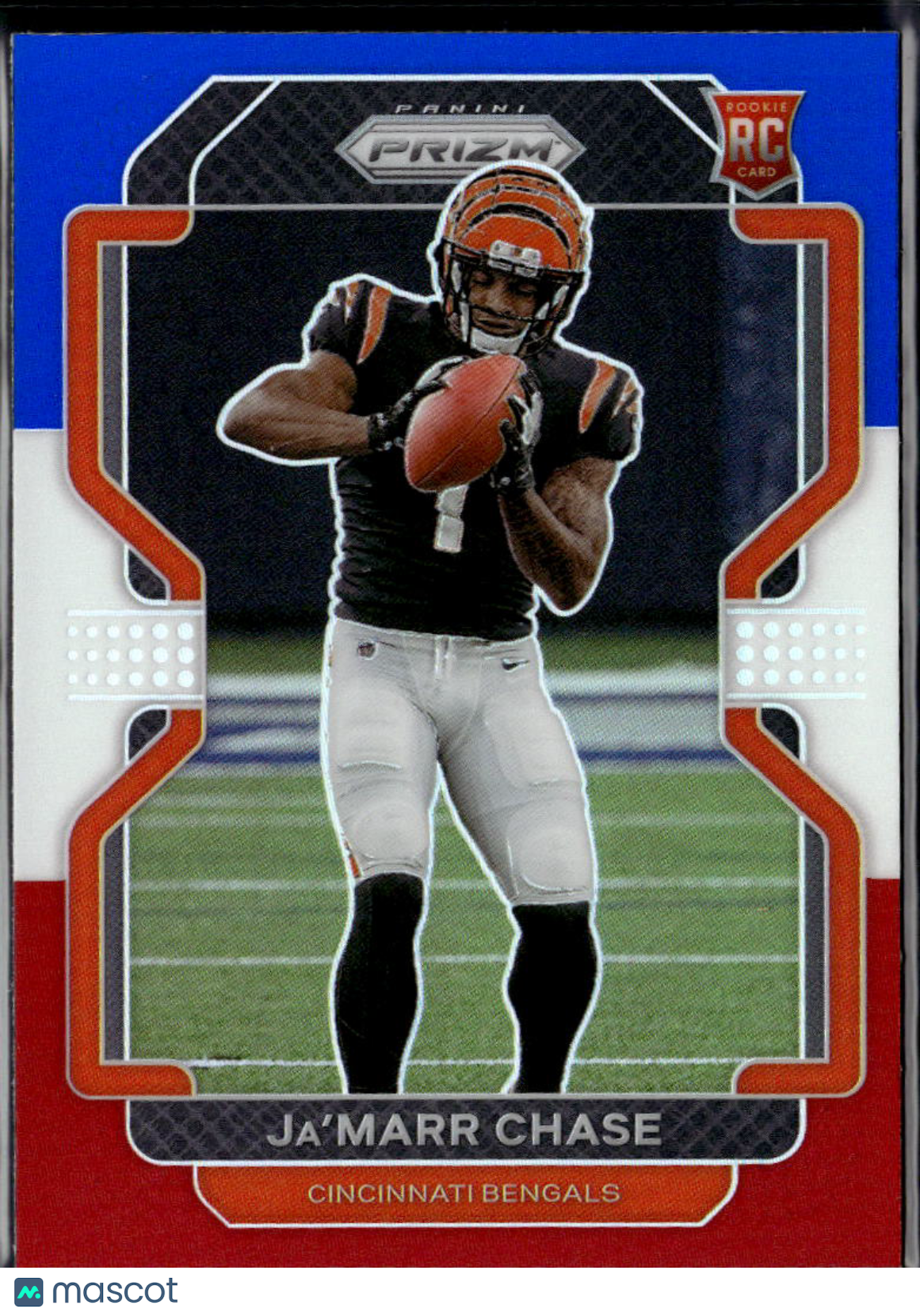 Ja'Marr Chase 2021 Prizm Red White & Blue Prizm Rookie RC Cincinnati Bengals