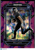 Will Levis 2023 Prizm Draft Purple Ice Prizm Rookie RC 9/149 Kentucky Wildcats