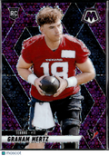 Graham Mertz 2025 Mosaic Purple Disco Prizm Rookie RC 48/50 Houston Texans