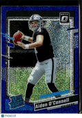 Aidan O'Connell 2023 Optic Rated Rookie Blue Glitter SSP RC Las Vegas Raiders