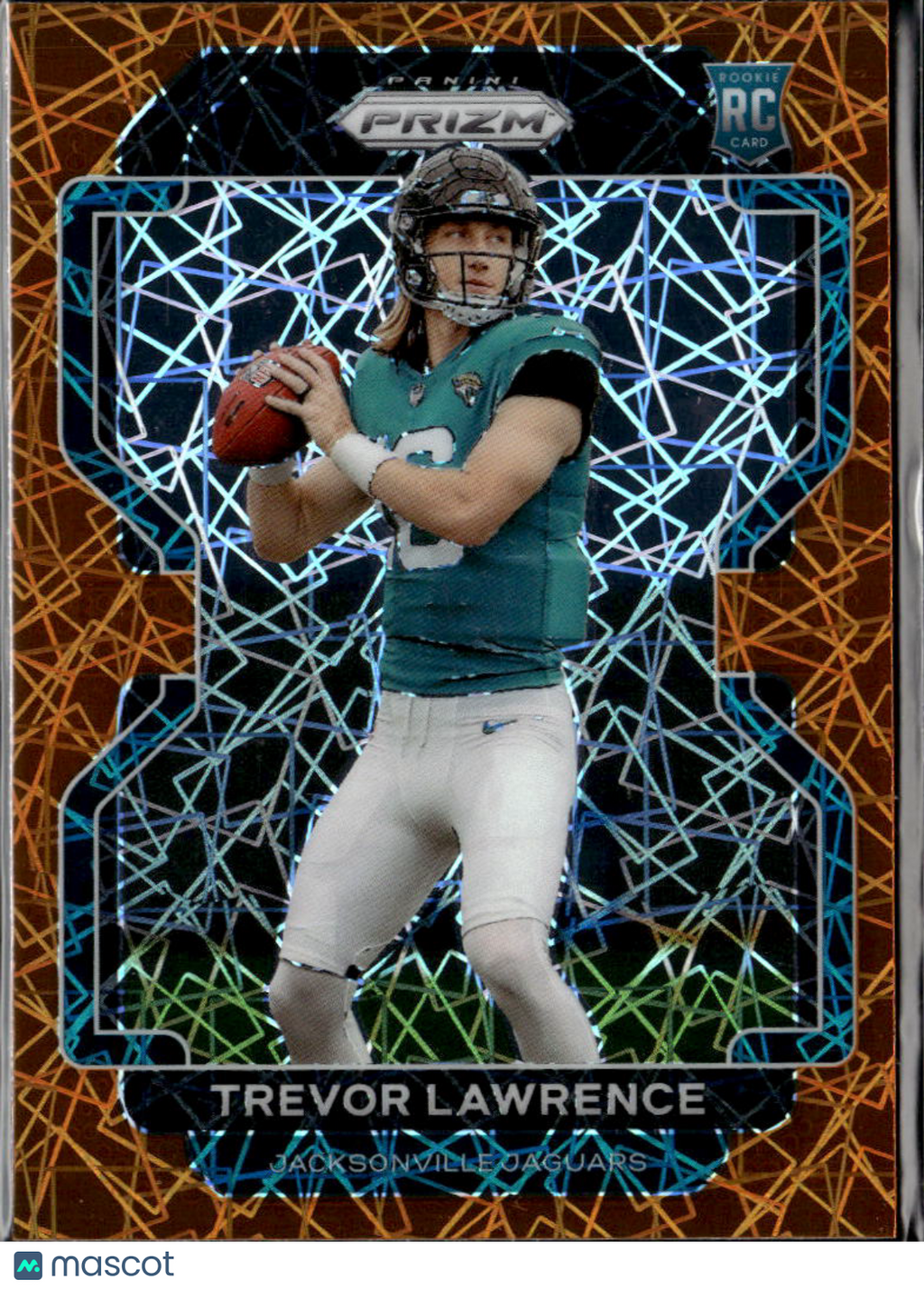 Trevor Lawrence 2021 Prizm Orange Lazer Prizm Rookie RC Jacksonville Jaguars