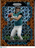 Trevor Lawrence 2021 Prizm Orange Lazer Prizm Rookie RC Jacksonville Jaguars