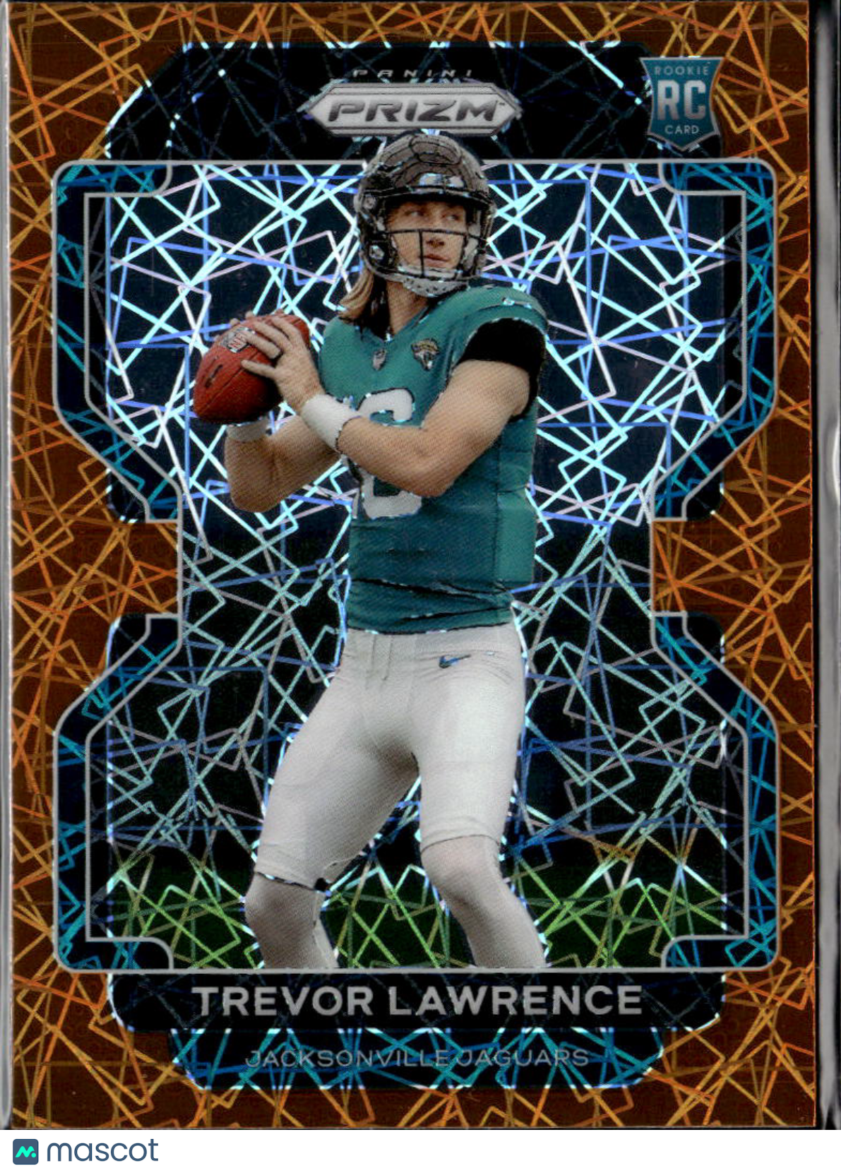 Trevor Lawrence 2021 Prizm Orange Lazer Prizm Rookie RC Jacksonville Jaguars