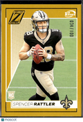 Spencer Rattler 2024 Zenith GOLD Rookie RC 34/100 New Orleans Saints