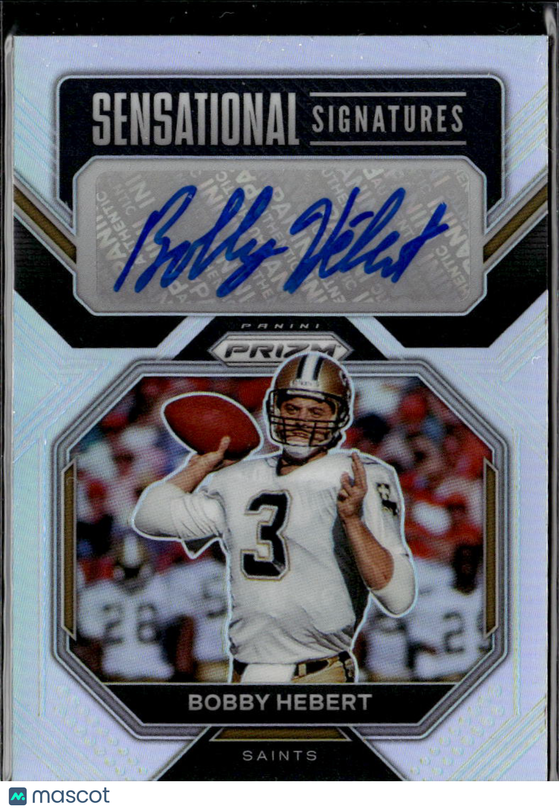 Bobby Hebert 2022 Prizm Auto Autograph Silver Prizm 138/149 New Orleans Saints
