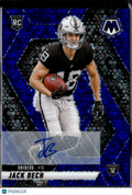 Jack Bech 2025 Mosaic Auto Autograph Blue Disco Rookie RC Las Vegas Raiders