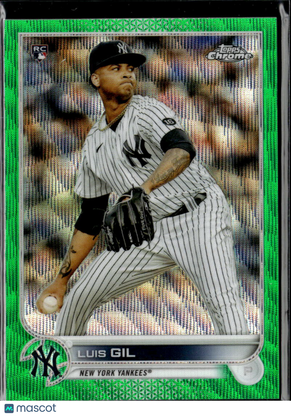 Luis Gil 2022 Topps Chrome RC Green Sonic Refractor /99 New York Yankees