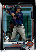 Keoni Cavaco 2021 Bowman 1st Edition Black SSP 2/10 Minnesota Twins