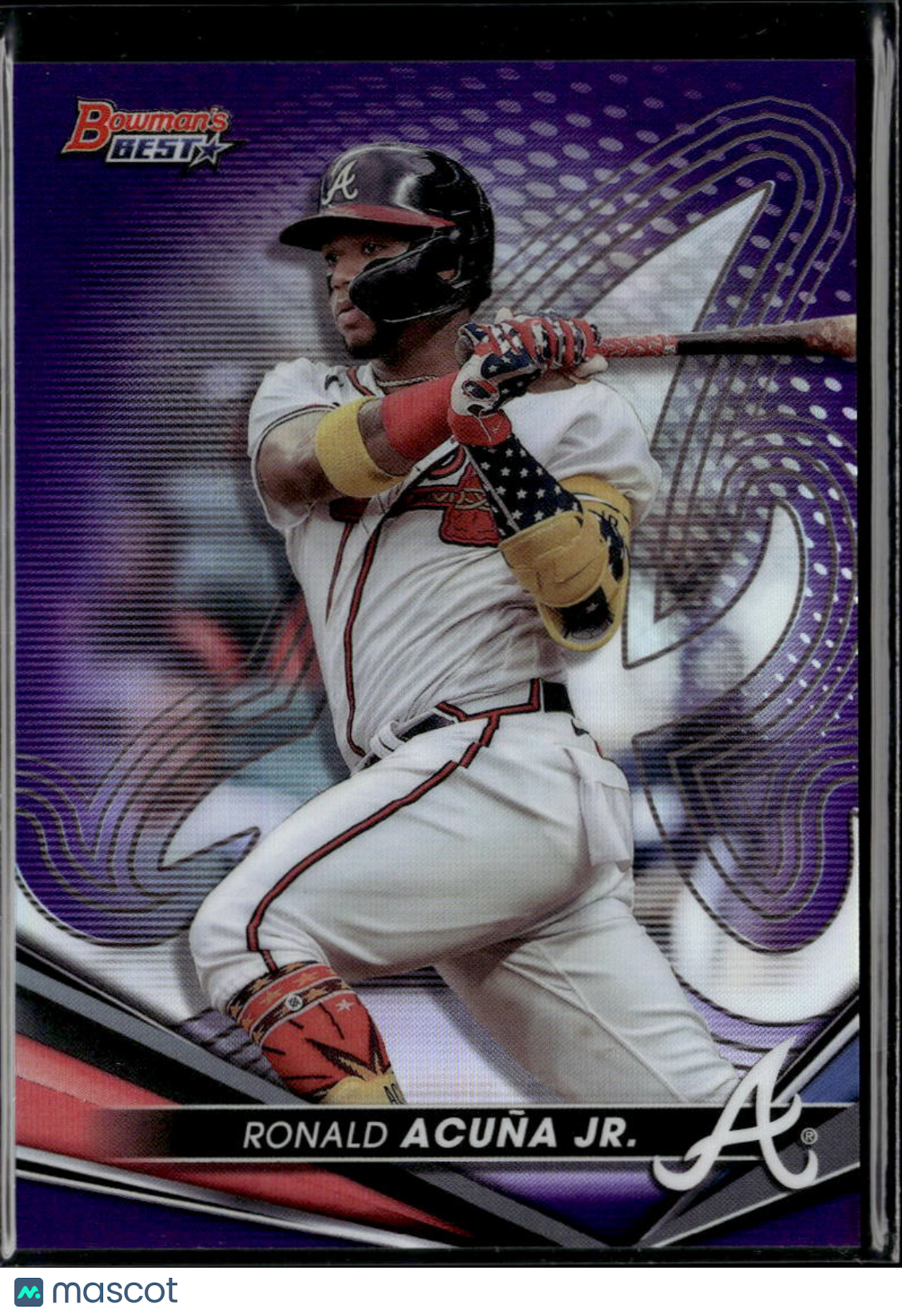 Ronald Acuna Jr. 2022 Bowman's Best Purple Refractor 219/250 Atlanta Braves