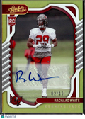 Rachaad White 2022 Absolute Auto Autograph RC GOLD 2/10 Tampa Bay Buccaneers