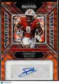 Braelon Allen 2024 Prizm Draft Auto Autograph RC 36/75 Wisconsin Badgers