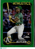 Lawrence Butler 2024 Topps Chrome RC Green RayWave Oakland Athletics