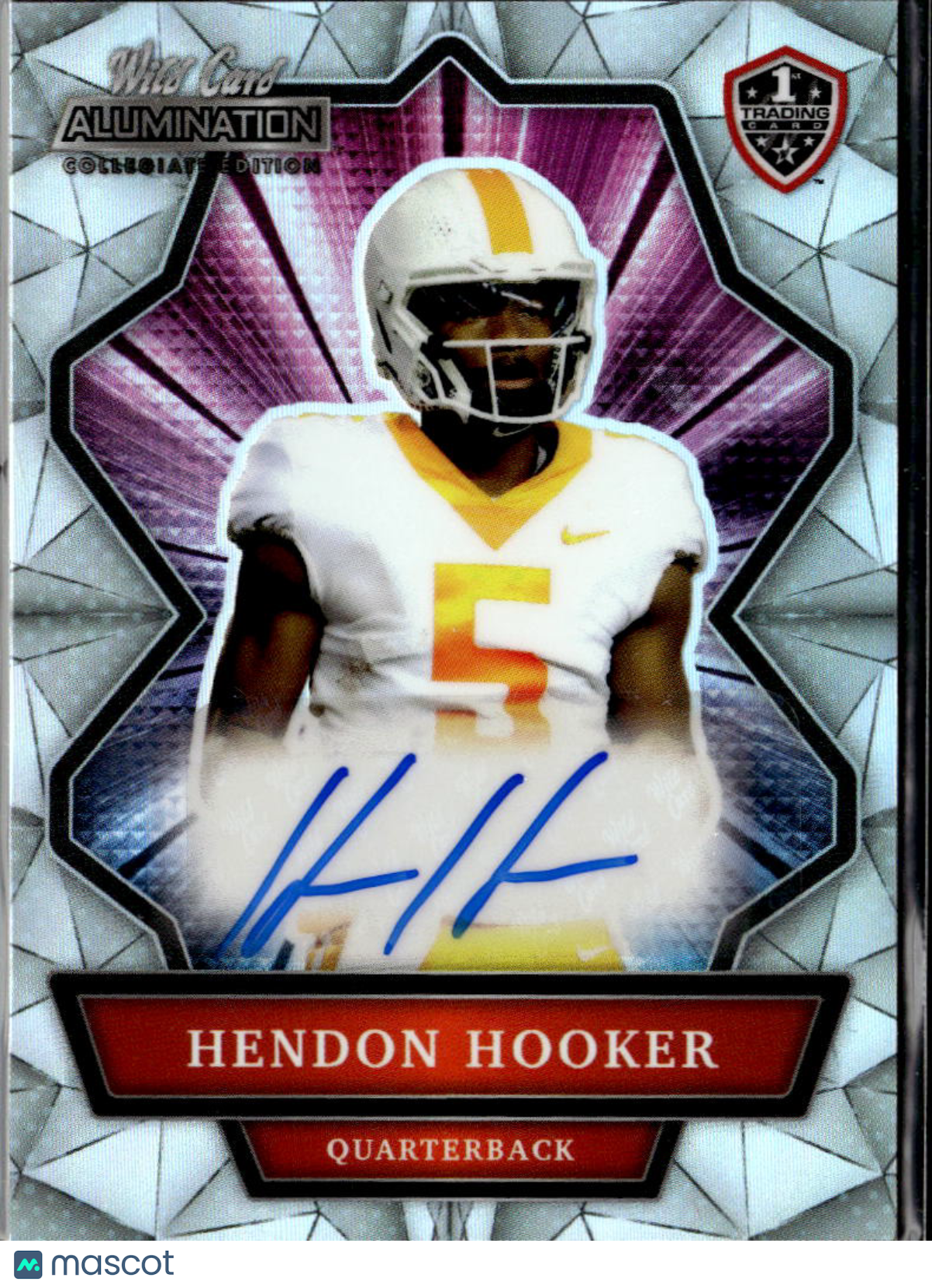 Hendon Hooker 2021 Wild Card Alumination Auto Autograph RC Tennessee Volunteers
