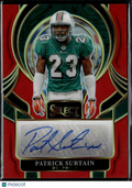 Patrick Surtain 2025 Select Auto Autograph Red 1/75 Miami Dolphins