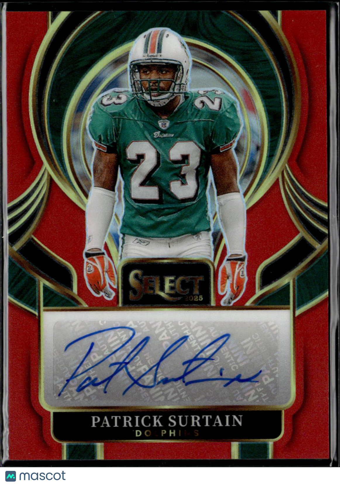 Patrick Surtain 2025 Select Auto Autograph Red 1/75 Miami Dolphins