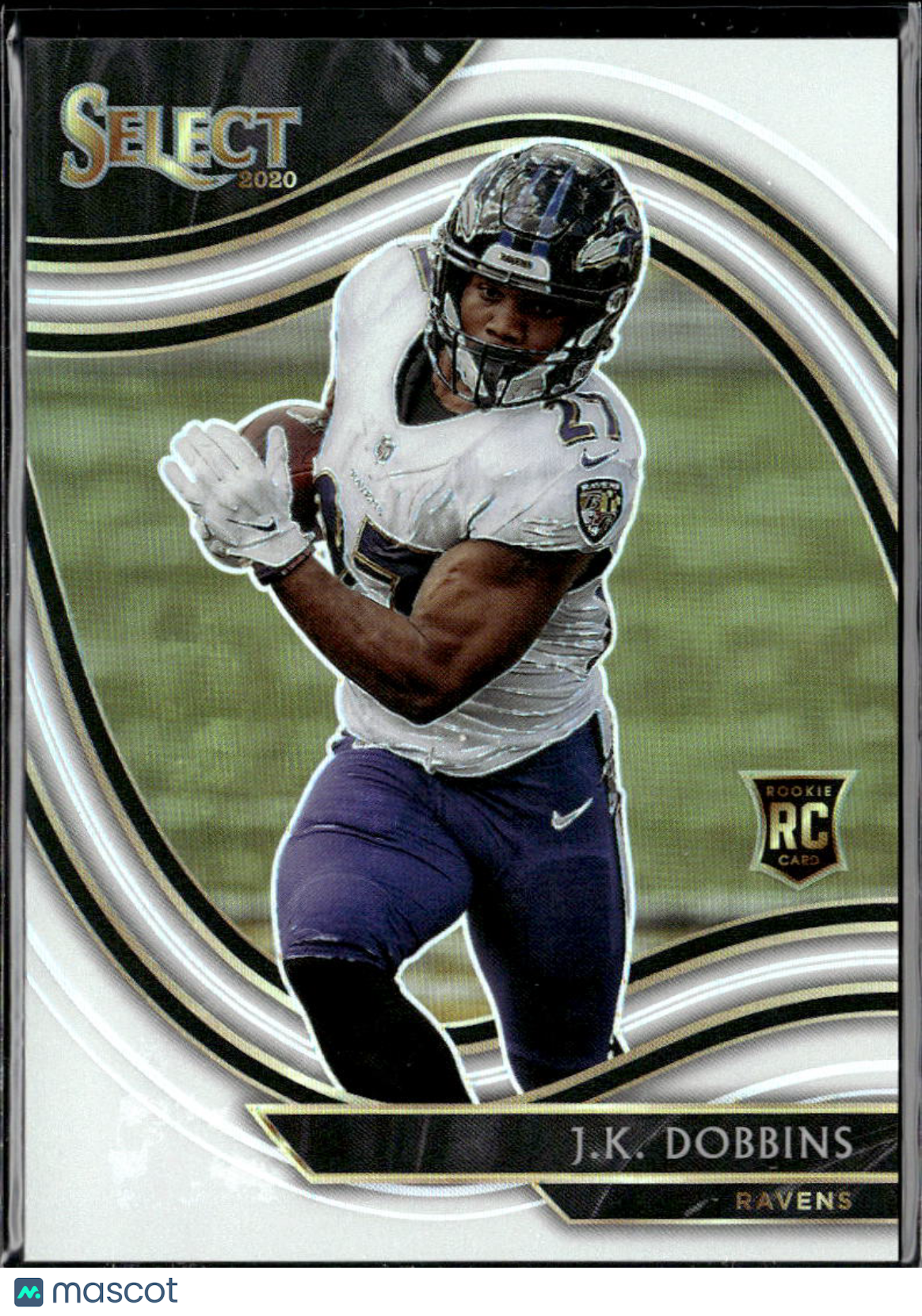 J.K. Dobbins 2020 Select Field Level White Prizm Rookie RC 4/35 Baltimore Ravens