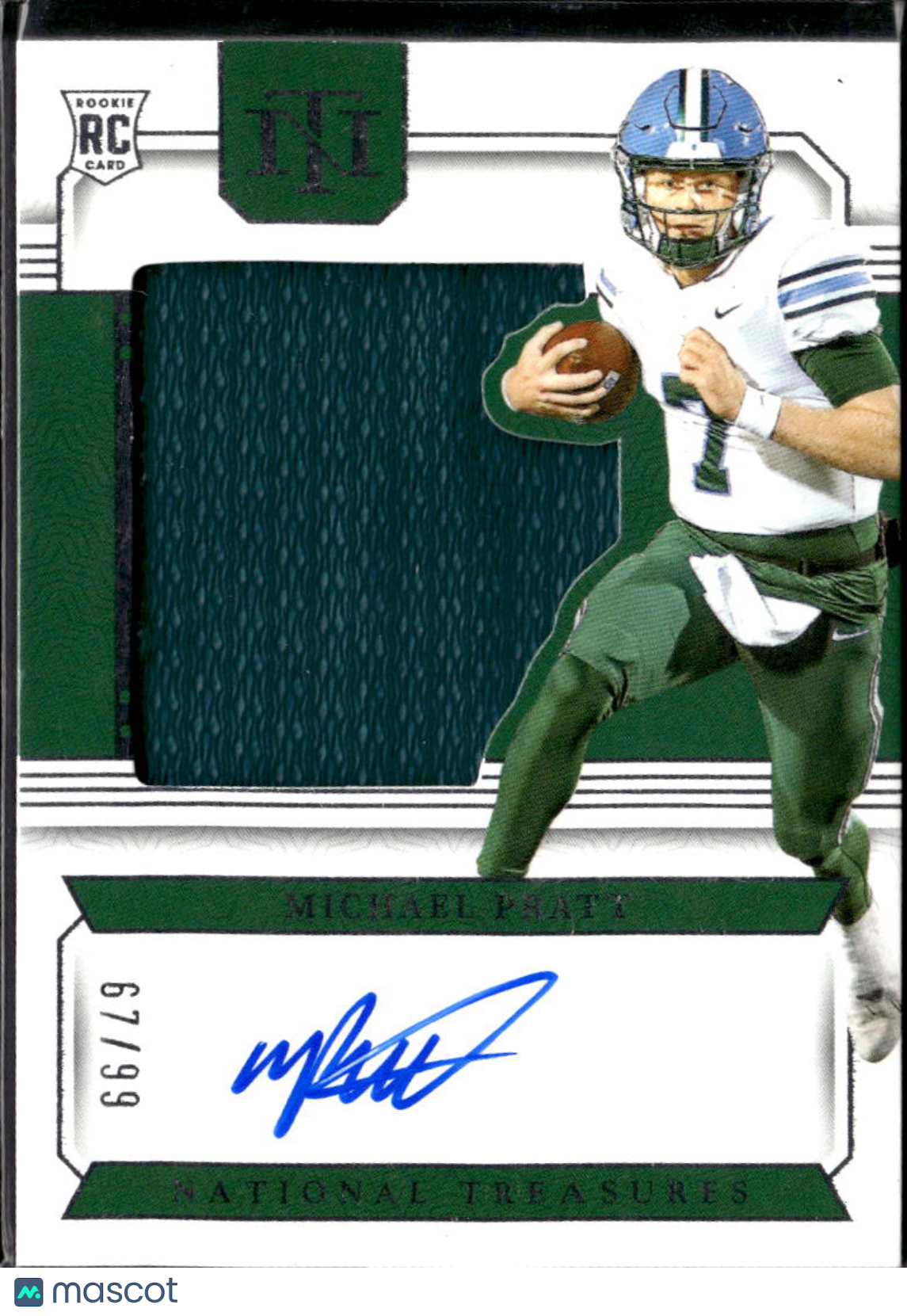 Michael Pratt 2024 National Treasures Auto Autograph Patch RC Tulane 67/99