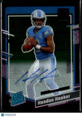 Hendon Hooker 2023 Clearly Donruss Rated Rookie Auto Autograph 37/175 Lions