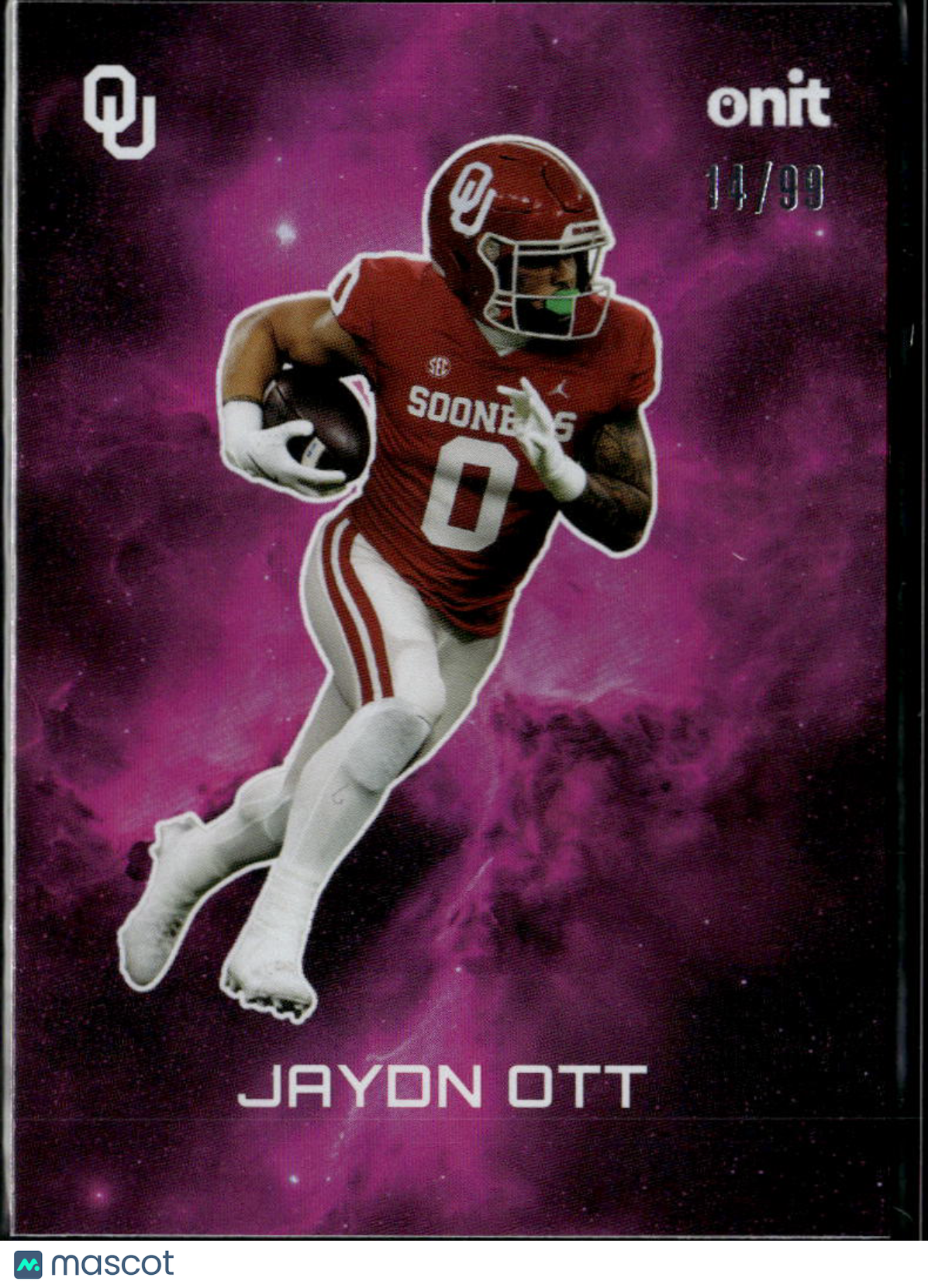 Jaydn Ott 2025 Onit Galaxy Purple Rookie 14/99 Oklahoma Sooners