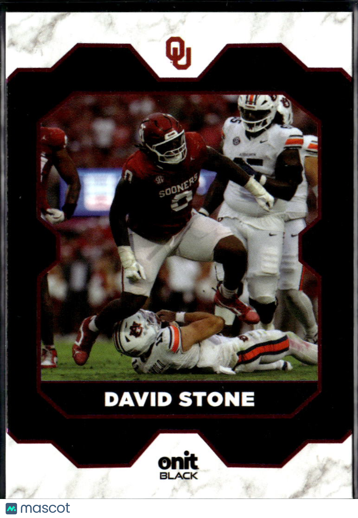 David Stone 2025 Onit Black Rookie RC 41/150 Oklahoma Sooners