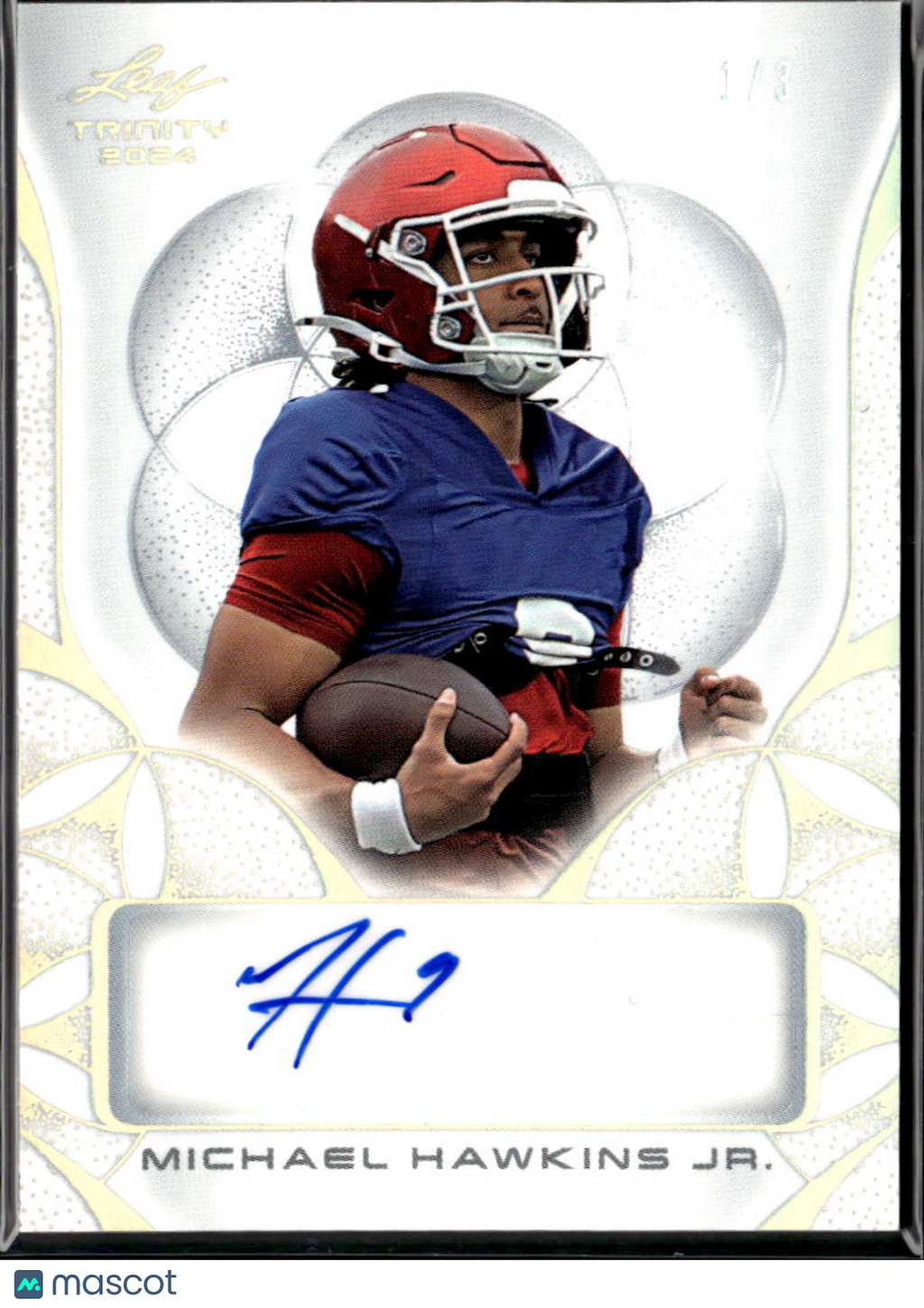 Michael Hawkins Jr. 2024 Leaf Trinity Auto Autograph RC Sooners 1/3