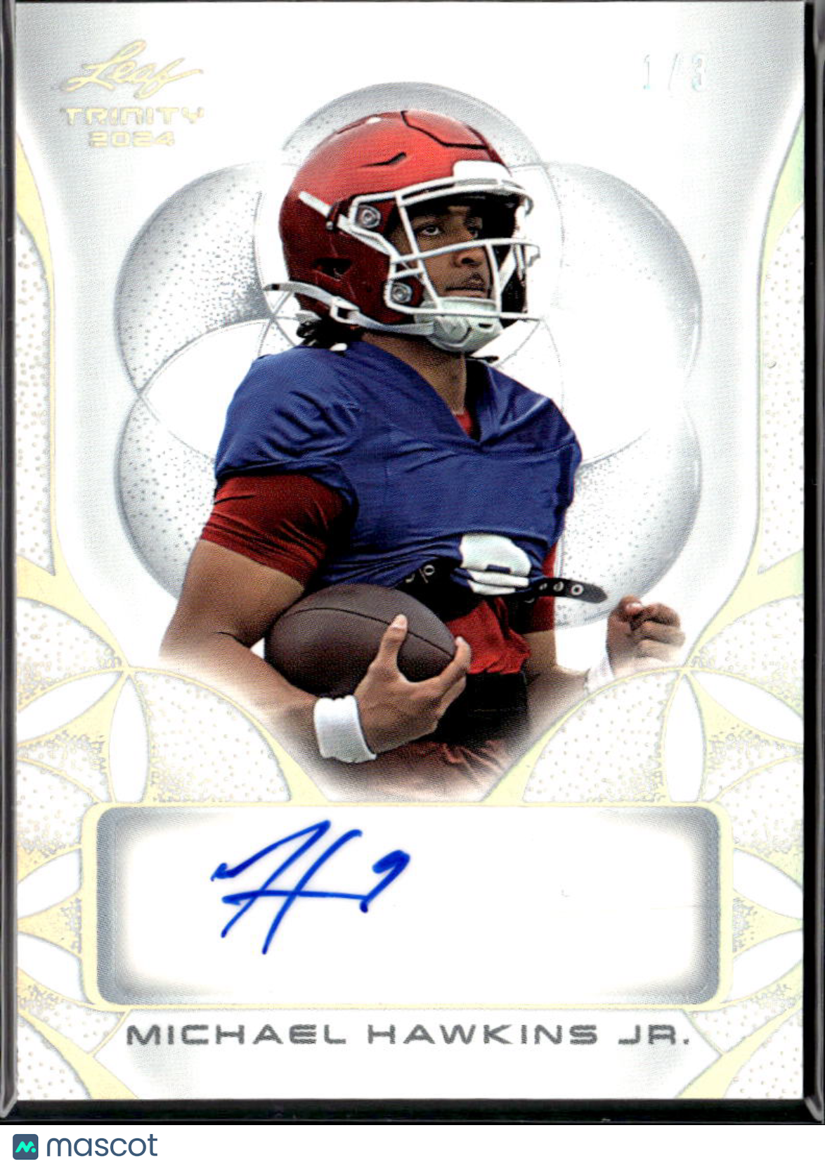 Michael Hawkins Jr. 2024 Leaf Trinity Auto Autograph RC Sooners 1/3