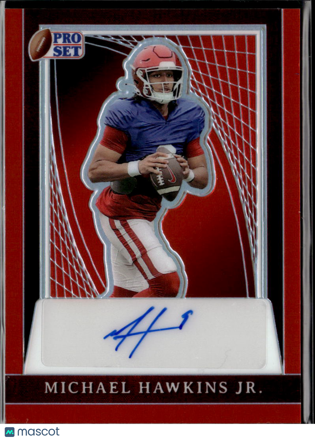 Michael Hawkins Jr. 2024 Leaf Pro Set Auto Autograph RC RED 3/3 Oklahoma Sooners