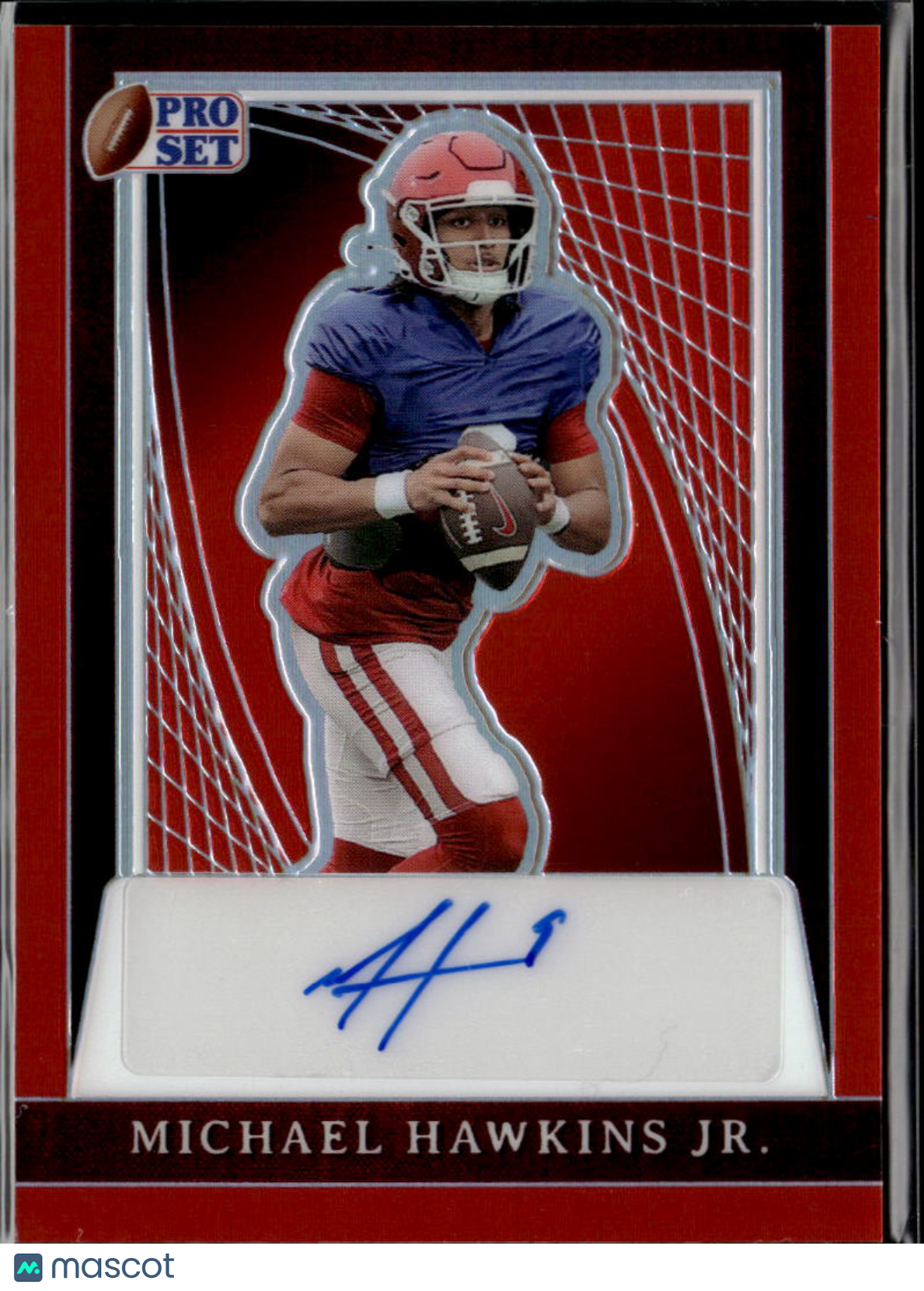 Michael Hawkins Jr. 2024 Leaf Pro Set Auto Autograph RC RED 3/3 Oklahoma Sooners