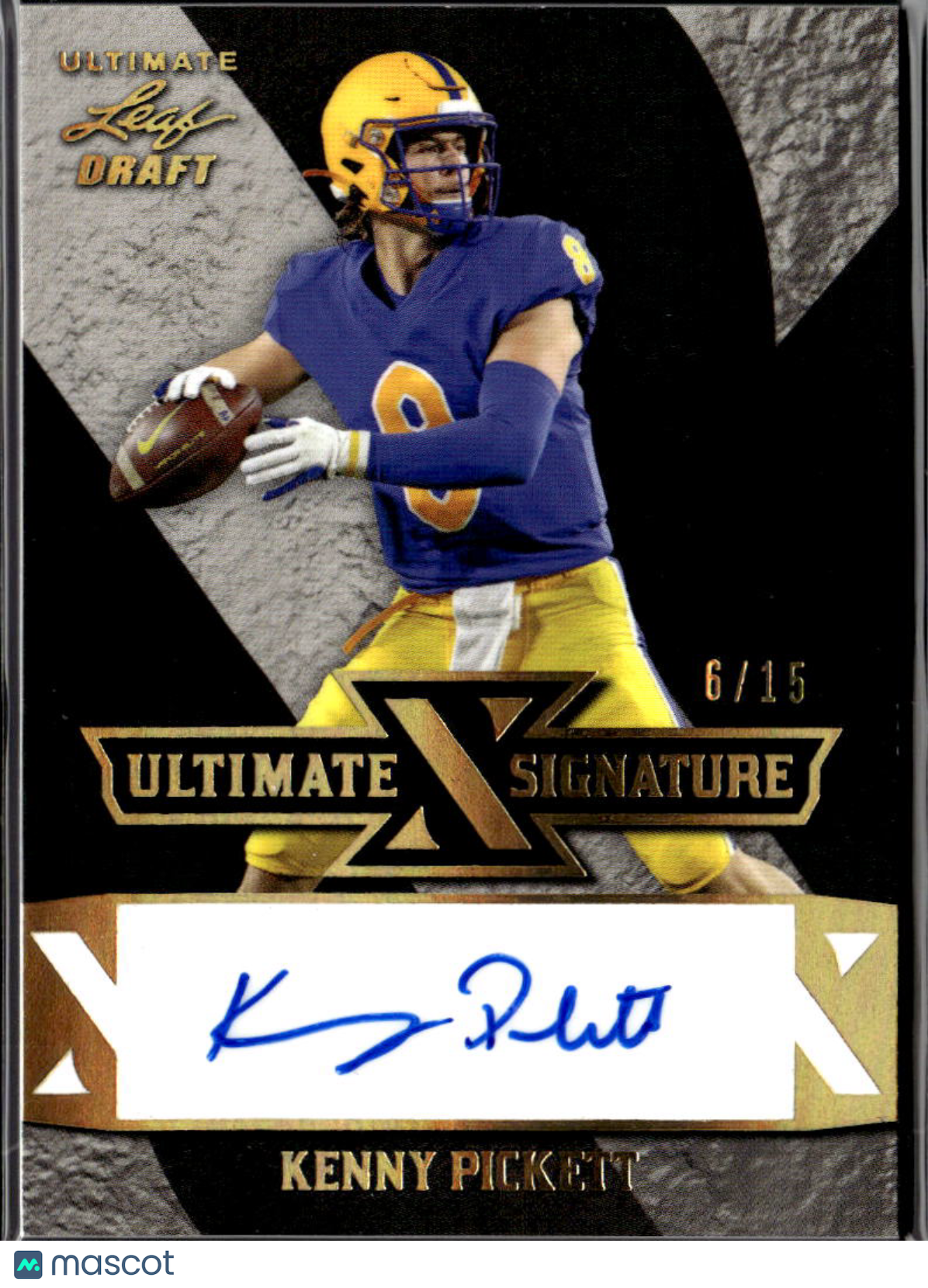 Kenny Pickett 2022 Leaf Ultimate Auto Autograph RC 6/15 Pittsburgh Panthers