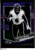 Patrick Queen 2024 Clearly Donruss Purple 92/199 Baltimore Ravens