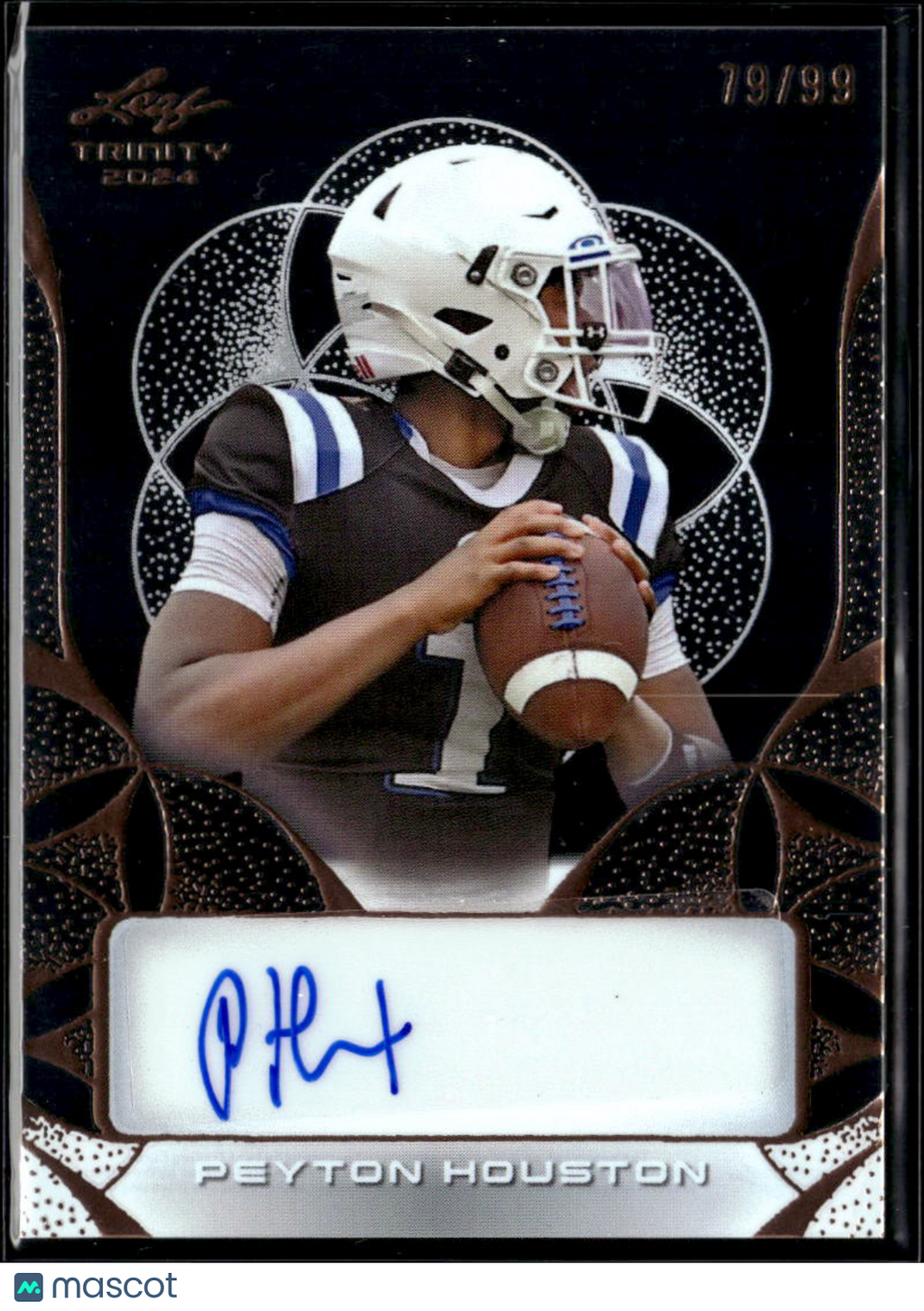 Peyton Houston 2024 Leaf Trinity Auto Autograph Rookie RC Evangel 79/99