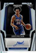 Jared McCain 2024-25 Prizm Black Auto Autograph RC Rookie Philadelphia 76ers