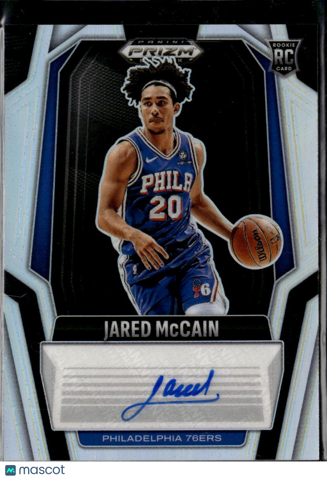 Jared McCain 2024-25 Prizm Black Auto Autograph RC Rookie Philadelphia 76ers